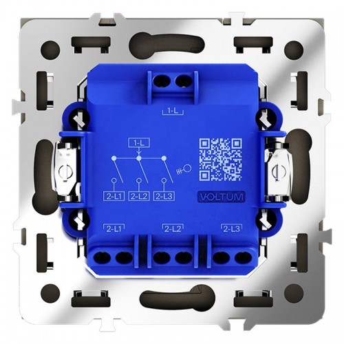 Выключатель 3-кл. СП S70 10А механизм графит Voltum VLS030107