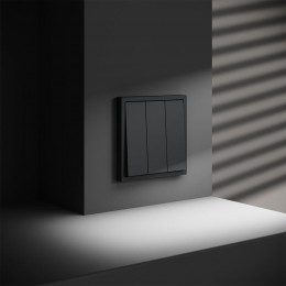 Выключатель 3-кл. СП S70 10А механизм графит Voltum VLS030107