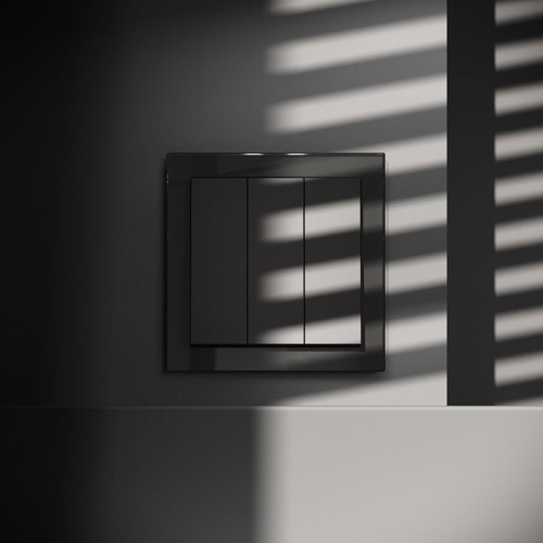 Выключатель 3-кл. СП S70 10А механизм черн. матов. Voltum VLS030108