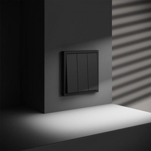 Выключатель 3-кл. СП S70 10А механизм черн. матов. Voltum VLS030108