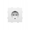 Розетка 1-м СП S70 16А с заземл. механизм бел. глянцевый Voltum VLS040101