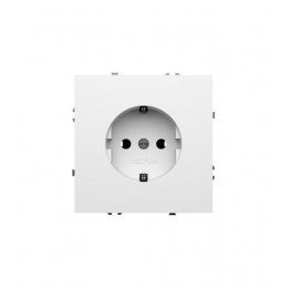 Розетка 1-м СП S70 16А с заземл. механизм бел. глянцевый Voltum VLS040101
