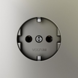 Розетка 1-м СП S70 16А с заземл. механизм шелк Voltum VLS040104