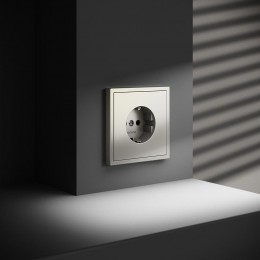 Розетка 1-м СП S70 16А с заземл. механизм шелк Voltum VLS040104