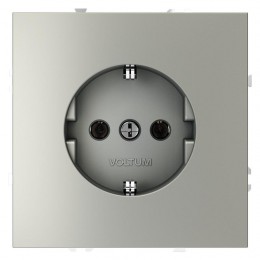 Розетка 1-м СП S70 16А с заземл. механизм сталь Voltum VLS040105