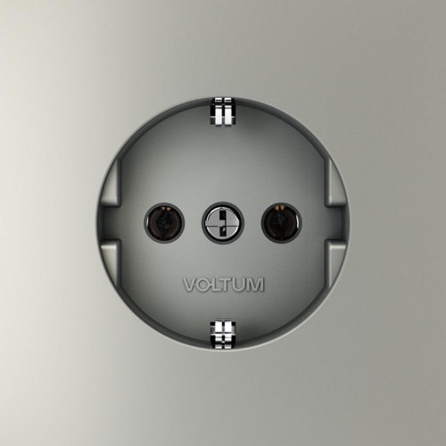 Розетка 1-м СП S70 16А с заземл. механизм сталь Voltum VLS040105