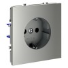 Розетка 1-м СП S70 16А с заземл. механизм сталь Voltum VLS040105