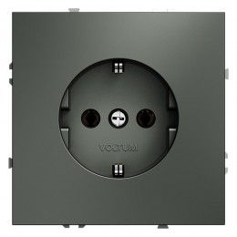 Розетка 1-м СП S70 16А с заземл. механизм титан Voltum VLS040106