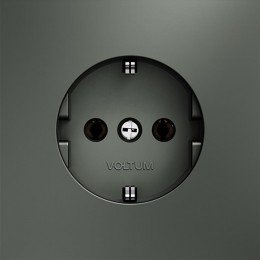 Розетка 1-м СП S70 16А с заземл. механизм титан Voltum VLS040106