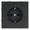 Розетка 1-м СП S70 16А с заземл. механизм графит Voltum VLS040107