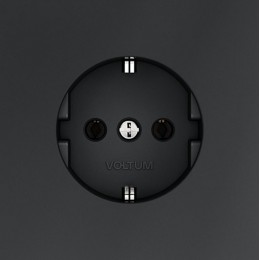 Розетка 1-м СП S70 16А с заземл. механизм графит Voltum VLS040107