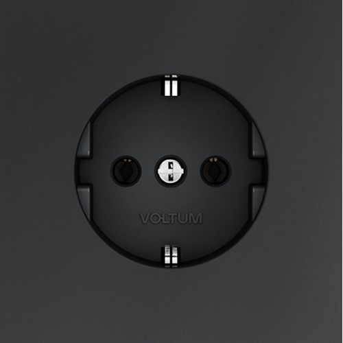 Розетка 1-м СП S70 16А с заземл. механизм графит Voltum VLS040107