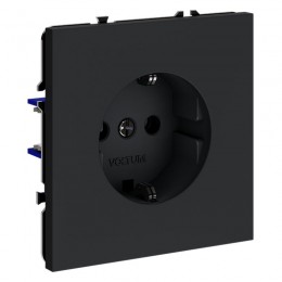 Розетка 1-м СП S70 16А с заземл. механизм графит Voltum VLS040107