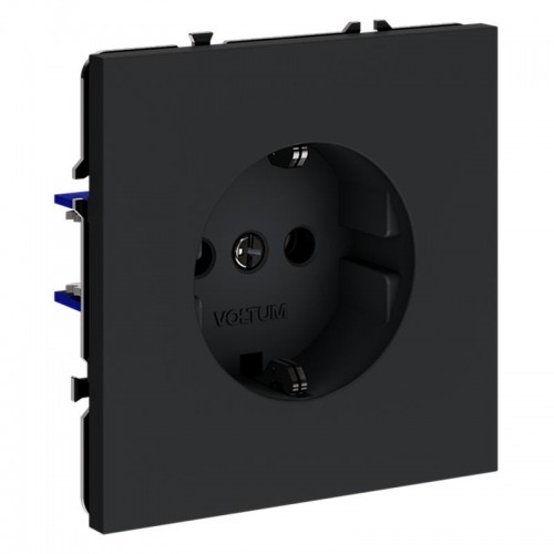 Розетка 1-м СП S70 16А с заземл. механизм графит Voltum VLS040107