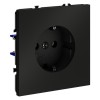 Розетка 1-м СП S70 16А с заземл. механизм черн. матов. Voltum VLS040108