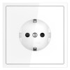 Розетка 1-м СП S70 16А с заземл. защ. шторки механизм бел. глянцевый Voltum VLS040201