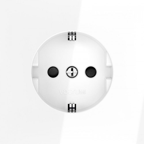 Розетка 1-м СП S70 16А с заземл. защ. шторки механизм бел. глянцевый Voltum VLS040201