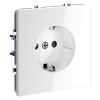 Розетка 1-м СП S70 16А с заземл. защ. шторки механизм бел. глянцевый Voltum VLS040201