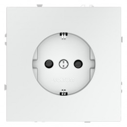 Розетка 1-м СП S70 16А с заземл. защ. шторки механизм бел. матов. Voltum VLS040202