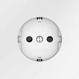 Розетка 1-м СП S70 16А с заземл. защ. шторки механизм бел. матов. Voltum VLS040202