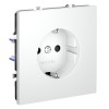 Розетка 1-м СП S70 16А с заземл. защ. шторки механизм бел. матов. Voltum VLS040202