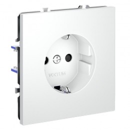 Розетка 1-м СП S70 16А с заземл. защ. шторки механизм бел. матов. Voltum VLS040202