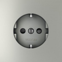 Розетка 1-м СП S70 16А с заземл. защ. шторки механизм сталь Voltum VLS040205