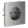 Розетка 1-м СП S70 16А с заземл. защ. шторки механизм сталь Voltum VLS040205