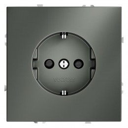 Розетка 1-м СП S70 16А с заземл. защ. шторки механизм титан Voltum VLS040206