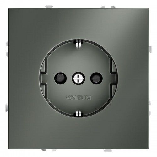 Розетка 1-м СП S70 16А с заземл. защ. шторки механизм титан Voltum VLS040206