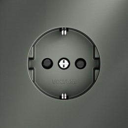 Розетка 1-м СП S70 16А с заземл. защ. шторки механизм титан Voltum VLS040206