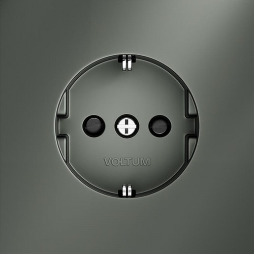 Розетка 1-м СП S70 16А с заземл. защ. шторки механизм титан Voltum VLS040206