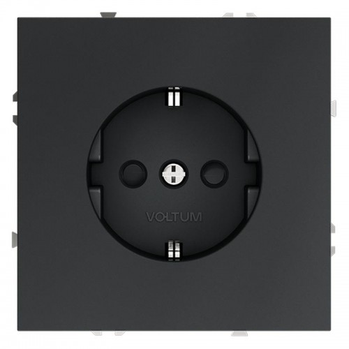 Розетка 1-м СП S70 16А с заземл. защ. шторки механизм графит Voltum VLS040207
