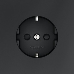 Розетка 1-м СП S70 16А с заземл. защ. шторки механизм графит Voltum VLS040207