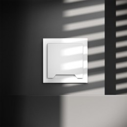 Розетка 1-м СП S70 16А с заземл. защ. шторки + крышка механизм бел. матов. Voltum VLS040302