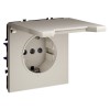 Розетка 1-м СП S70 16А с заземл. защ. шторки + крышка механизм кашемир Voltum VLS040303