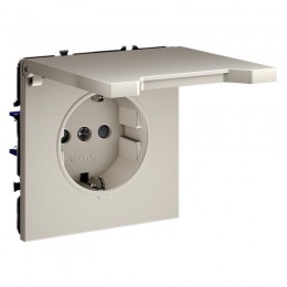 Розетка 1-м СП S70 16А с заземл. защ. шторки + крышка механизм кашемир Voltum VLS040303
