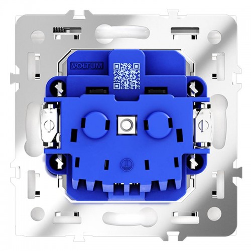 Розетка 1-м СП S70 16А с заземл. защ. шторки + крышка механизм кашемир Voltum VLS040303