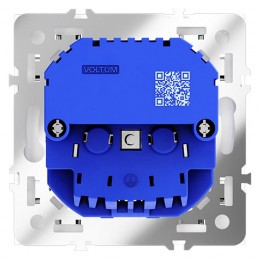 Розетка 1-м СП S70 16А с USB A+A с заземл. защ. шторки механизм бел. матов. Voltum VLS040402