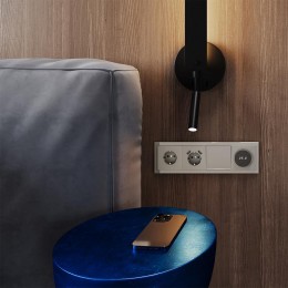 Розетка 1-м СП S70 16А с USB A+A с заземл. защ. шторки механизм кашемир Voltum VLS040403