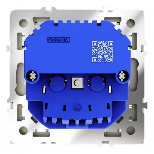 Розетка 1-м СП S70 16А с USB A+A с заземл. защ. шторки механизм шелк Voltum VLS040404