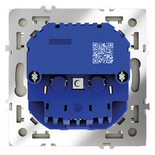 Розетка 1-м СП S70 16А с USB A+С с заземл. защ. шторки механизм сталь Voltum VLS040505