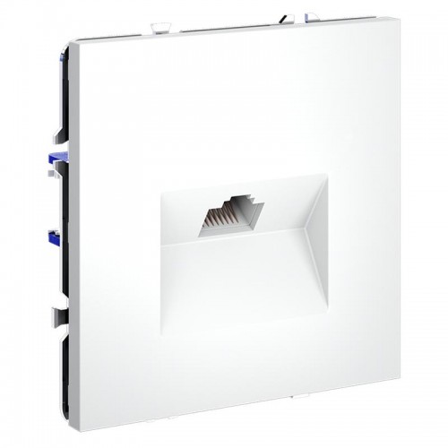 Розетка компьютерная 1-м СП S70 RJ45 кат.6 механизм бел. матов. Voltum VLS060102