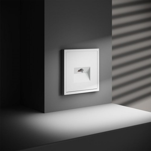 Розетка компьютерная 1-м СП S70 RJ45 кат.6 механизм бел. матов. Voltum VLS060102