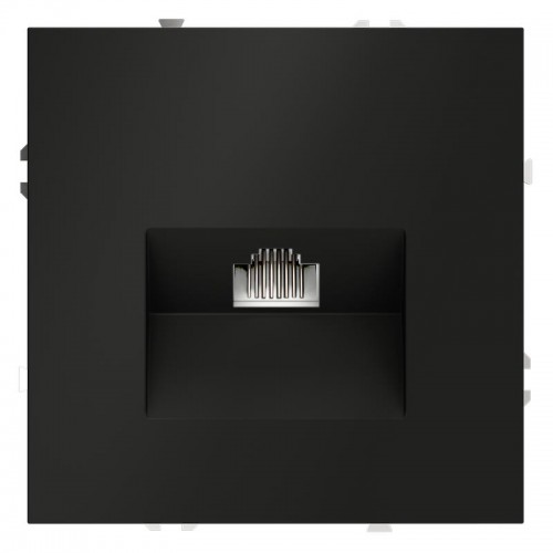 Розетка компьютерная 1-м СП S70 RJ45 кат.6 механизм черн. матов. Voltum VLS060108