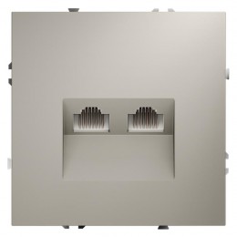 Розетка компьютерная 2-м СП S70 RJ45 + RJ45 кат.6 механизм кашемир Voltum VLS060203