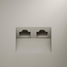 Розетка компьютерная 2-м СП S70 RJ45 + RJ45 кат.6 механизм кашемир Voltum VLS060203