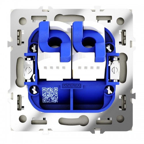 Розетка компьютерная 2-м СП S70 RJ45 + RJ45 кат.6 механизм шелк Voltum VLS060204