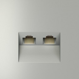 Розетка компьютерная 2-м СП S70 RJ45 + RJ45 кат.6 механизм сталь Voltum VLS060205