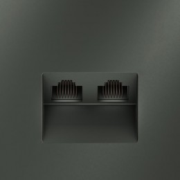 Розетка компьютерная 2-м СП S70 RJ45 + RJ45 кат.6 механизм титан Voltum VLS060206